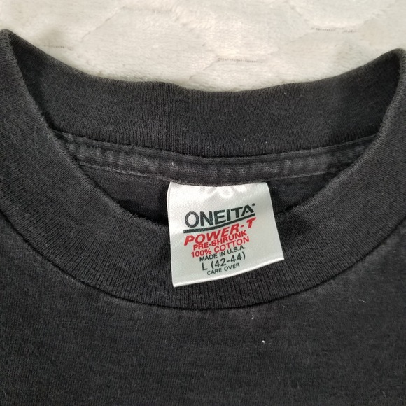 VTG Earthwinds Hilton Hotel Embroidered Shirt Sz Lg Oneita Single Stitch FADED - Picture 4 of 9